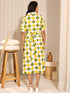 Multicolour Cotton Geometric A-Line Dress